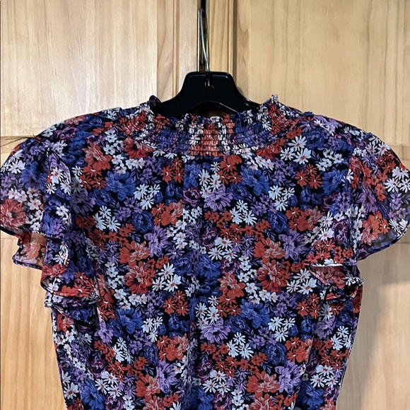 1. State Floral Print Ruffle Blouse - Picture 3 of 4